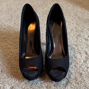 Chinese Laundry Elegant Black Peep Toe Heels
